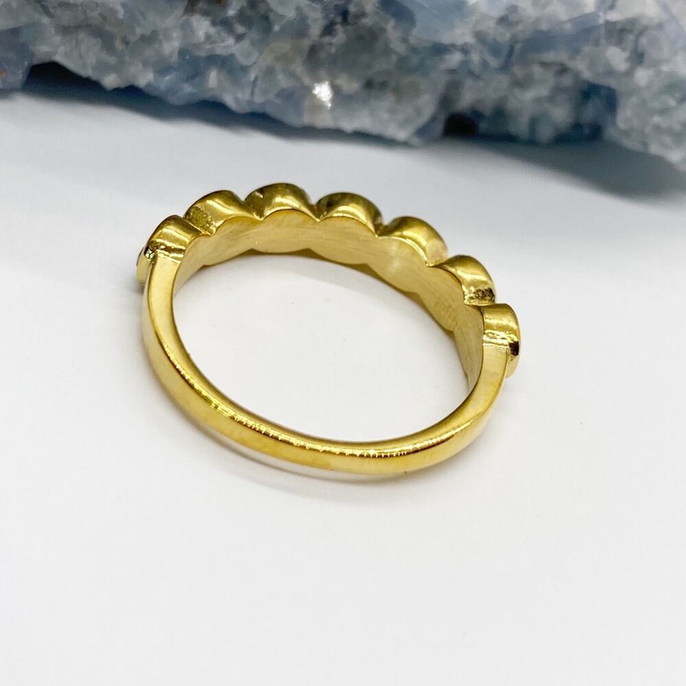 NEW Gold & Purple Zirconium Gemstone Statement Ring - Picture 16 of 16